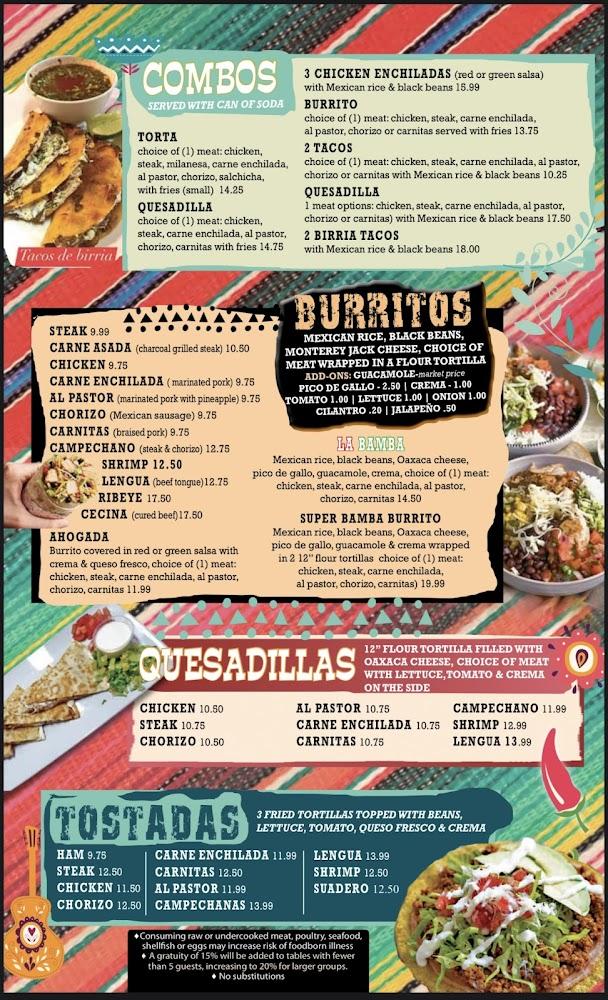 La Bamba Menu image 3